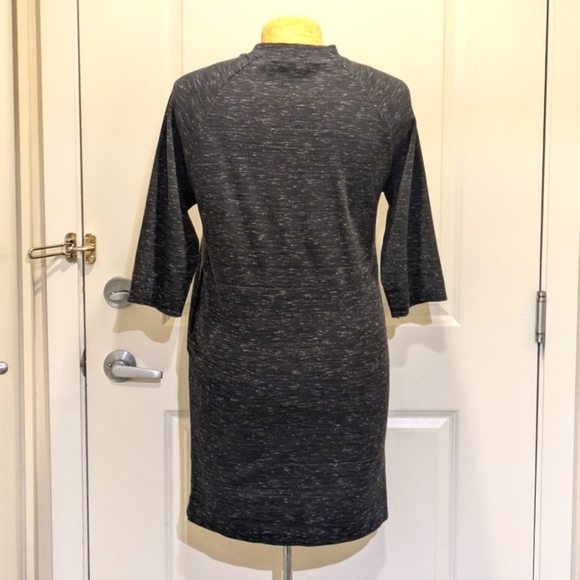 EUC Oak + Fort XL Marled Grey Cotton Blend Knee Length Dress - Picture 4 of 7